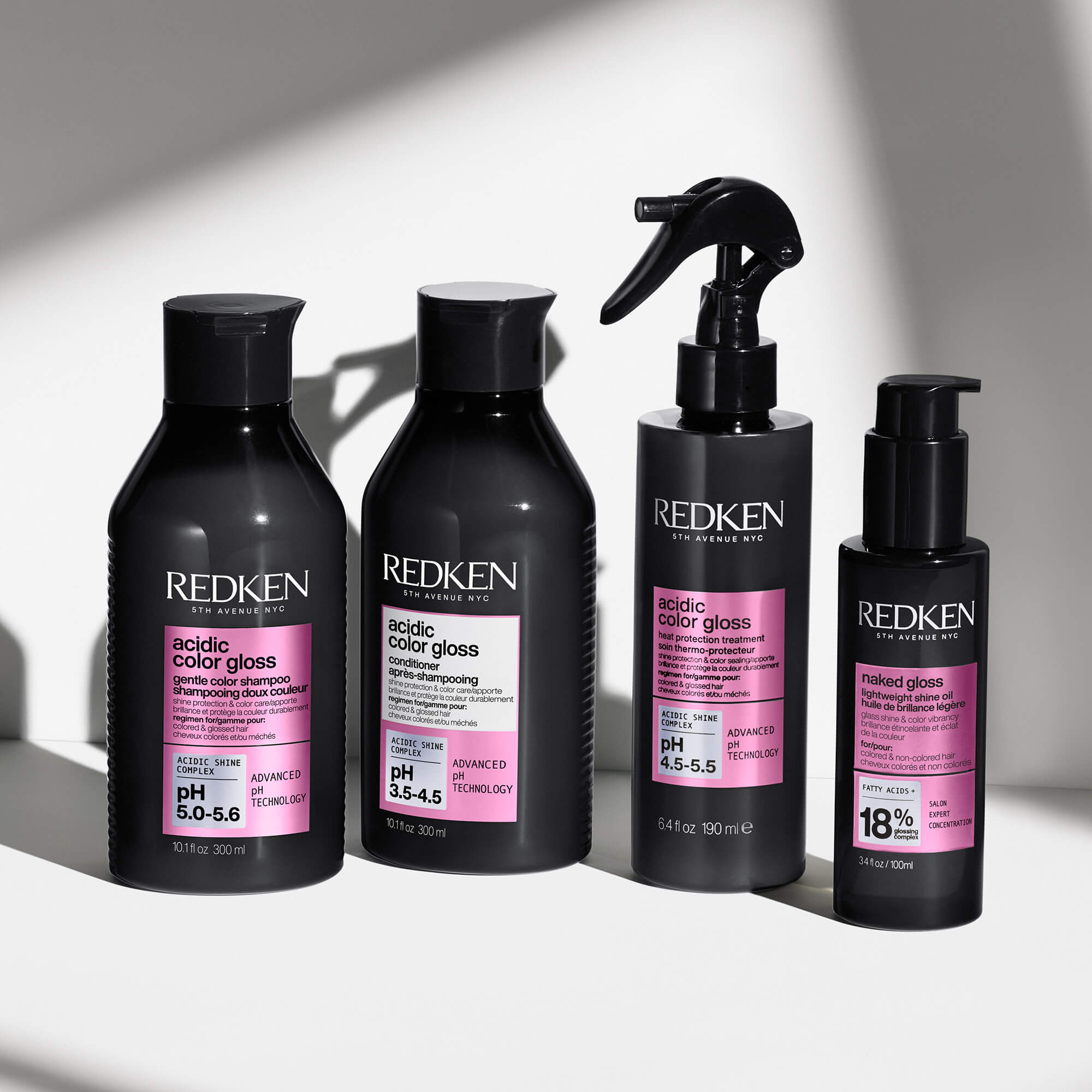 redken shampoo acidic color gloss y su gama