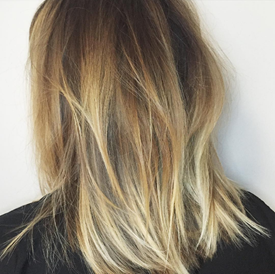 Model with dirty blonde hair.